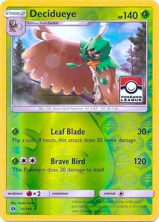 Decidueye 11 149 Pokemon League - League & Championship Cards - #011/149