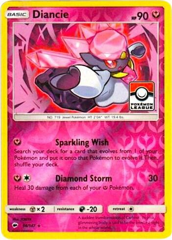 Diancie 94 147 Pokemon League - League & Championship Cards - #094/147