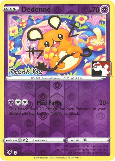 Dedenne 78 189 Pokemon League Thank You - League & Championship Cards - #078/189