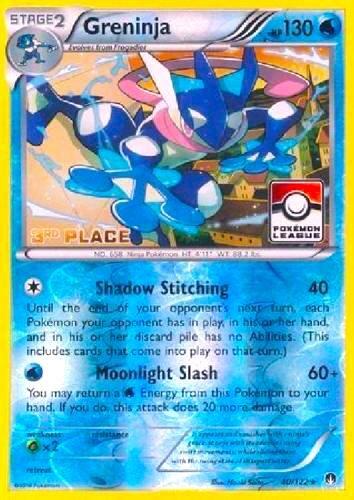 Greninja 40 122 Pokemon League 3rd Place - League & Championship Cards - #040/122