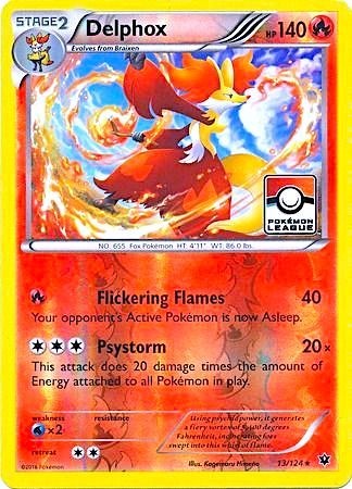 Delphox 13 124 Pokemon League - League & Championship Cards - #013/124
