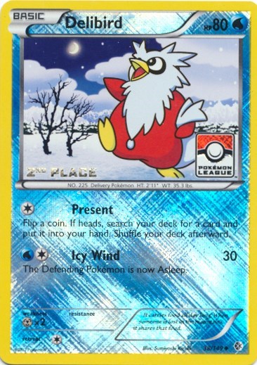 Delibird 38 149 Pokemon League 2nd Place - League & Championship Cards - #038/149