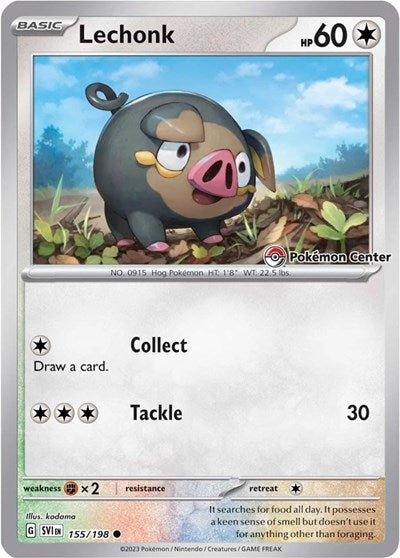 Lechonk Pokemon Center Exclusive - Miscellaneous Cards & Products - #155/198